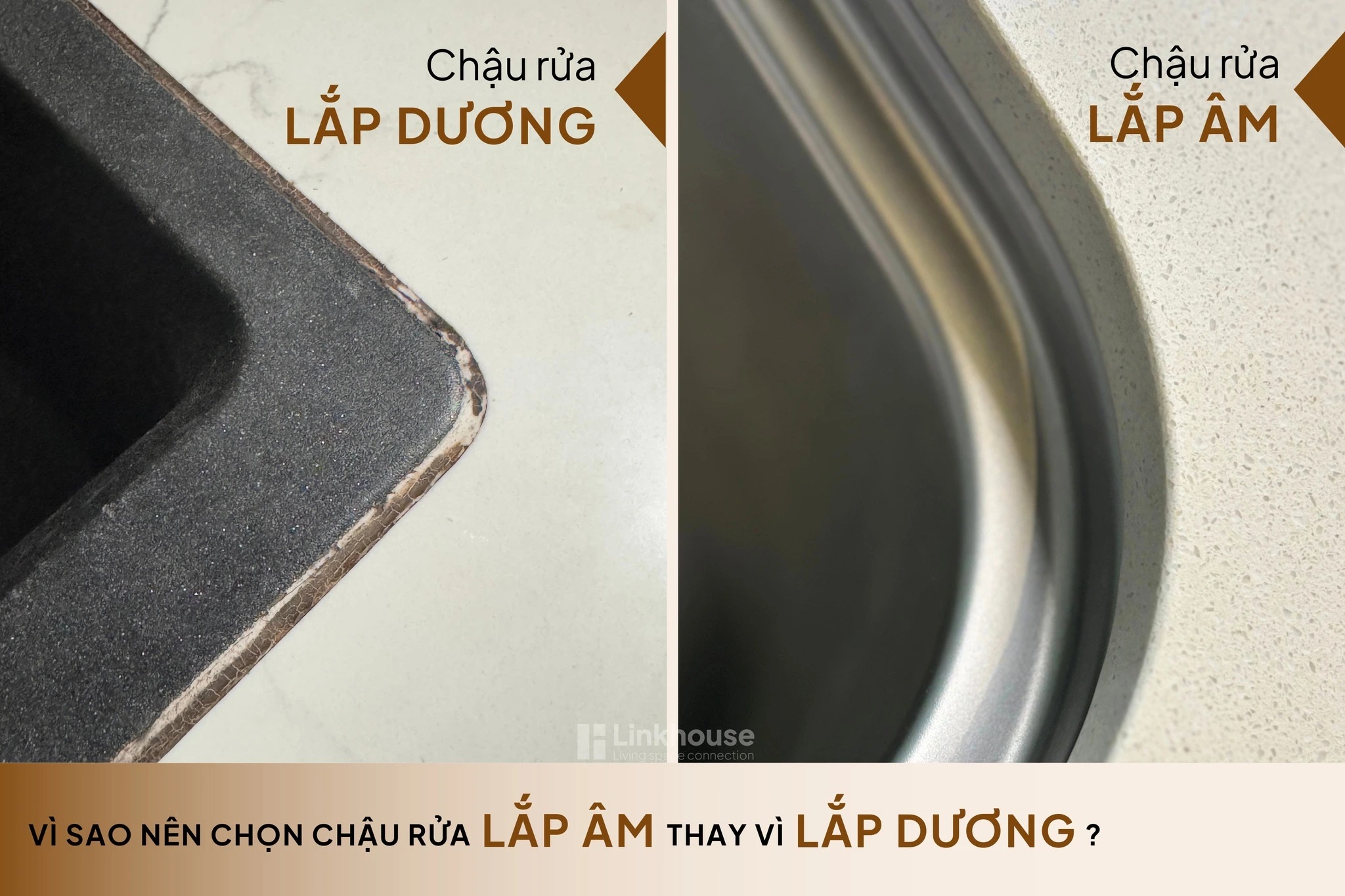 VÌ SAO NÊN CHỌN CHẬU RỬA LẮP ÂM THAY VÌ CHẬU DƯƠNG?