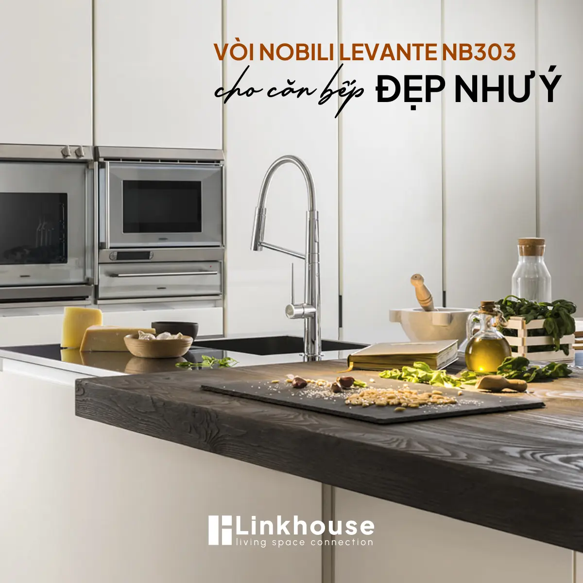 VÒI NOBILI LEVANTE NB303 – GIẢI PHÁP CHO CĂN BẾP ĐẸP NHƯ Ý
