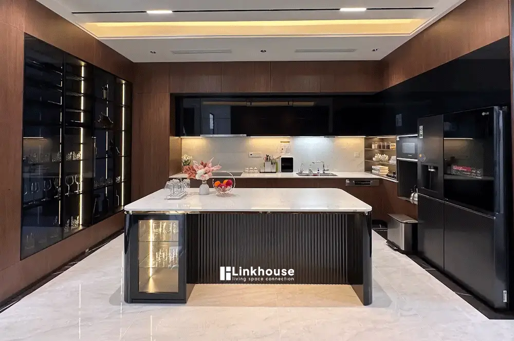 Thi công tủ bếp hợp kim nhập khẩu cho biệt thự An Đồng, Hải Phòng