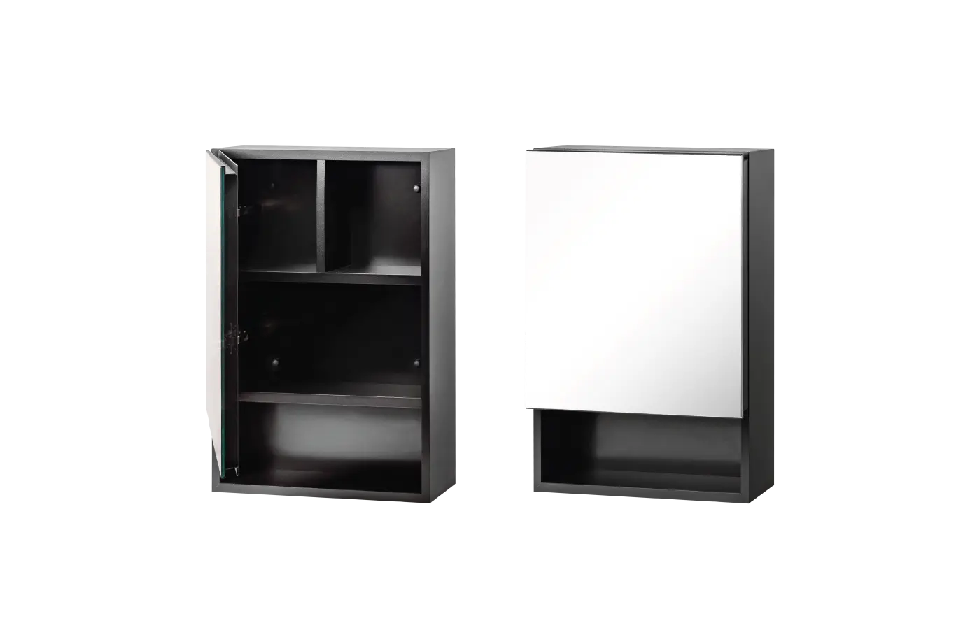 TỦ TREO TƯỜNG CÓ ĐỢT, GƯƠNG MỞ KÈM HỘC MỞ MDE4560