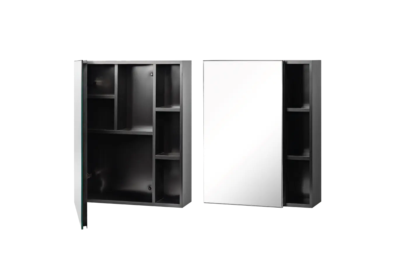 TỦ TREO TƯỜNG CÓ ĐỢT, GƯƠNG MỞ KÈM HỘC MỞ MDE6070 và MDE8070